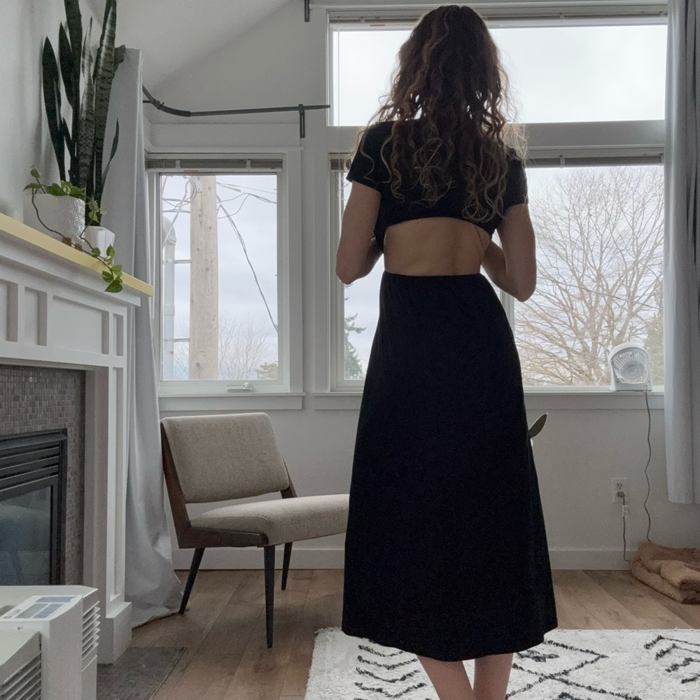 Loulou Studio Black Midi Dress